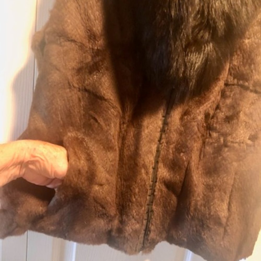 FAUX FUR VEST REVERSIBLE SMALL